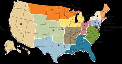 Map of Federal Reserve districts (duplicate for FOMC context)