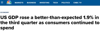 Headline about GDP growth