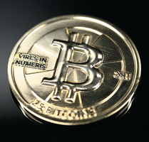 Physical representation of a Bitcoin coin