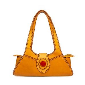 Leather handbag representing external economies in leather goods