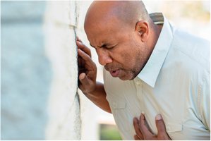 Person experiencing angina pectoris