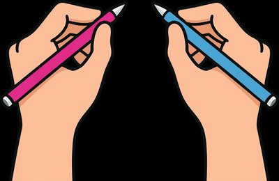 Two hands for 'ambi-' (both)