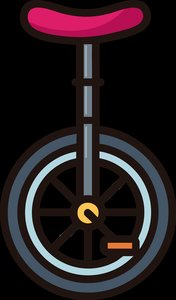 Unicycle for 'uni-' (one)