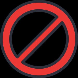 Prohibition sign for 'nulli-' (none)