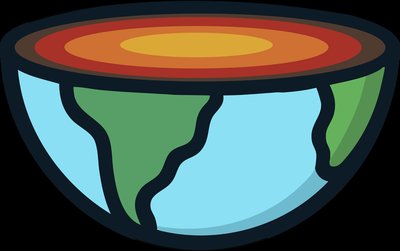 Earth's core for 'semi-' (half)