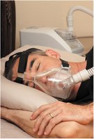 Patient using a CPAP machine