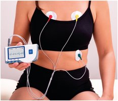 Patient fitted with Holter monitor