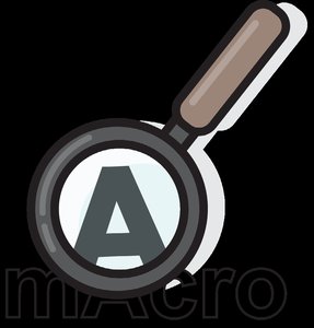 Magnifying glass with macro