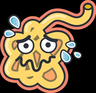 Cartoon of a sweat gland