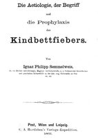 Semmelweis' publication on childbed fever