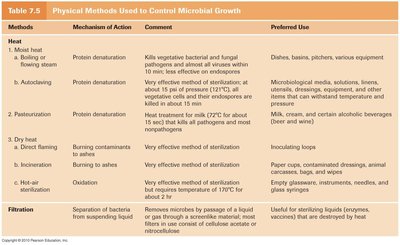 Summary diagram of microbial control methods