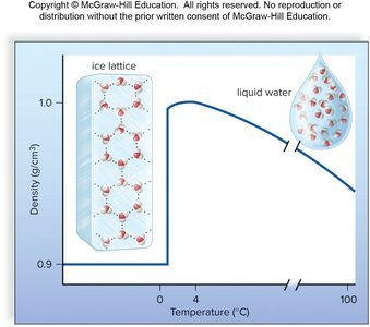Ice lattice and density comparison