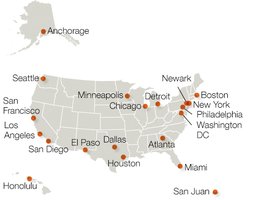 Map of U.S. quarantine stations