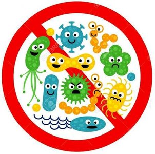 No microbes symbol (sterilization)