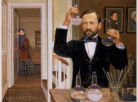 Louis Pasteur in his laboratory