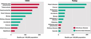 Comparison of infectious and non-infectious disease mortality