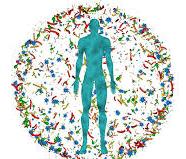Human microbiome illustration