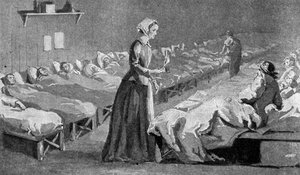Florence Nightingale in hospital ward