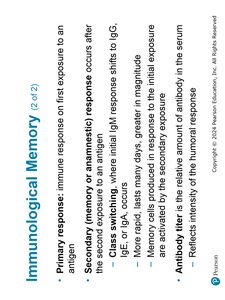 Primary and Secondary Immune Responses to an Antigen