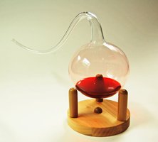 Photograph of a swan-neck flask