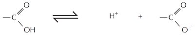 Carboxyl group dissociation
