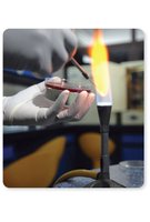 Incineration using a Bunsen burner