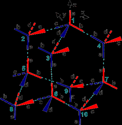 Hydrogen bond network in water