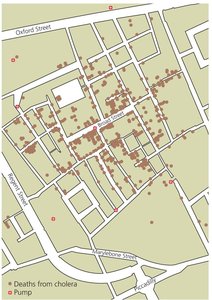 Cholera outbreak map
