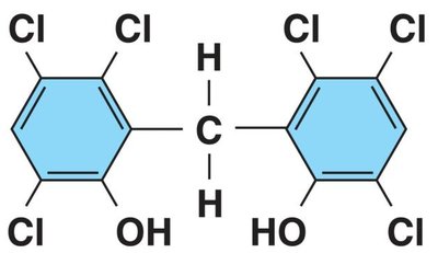 Hexachlorophene chemical structure