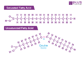 Saturated vs. unsaturated fatty acids