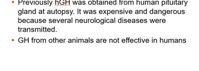Previous methods for obtaining hGH