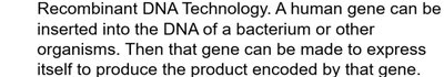 Applications of recombinant DNA technology