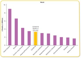 World top causes of death bar graph