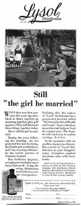 Historical advertisement for Lysol disinfectant