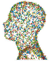 Artistic representation of human microbiota