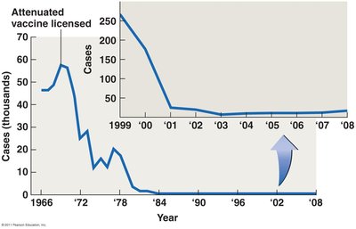 The efficacy of vaccination against rubella