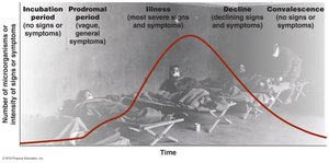 Graph of stages of infectious disease