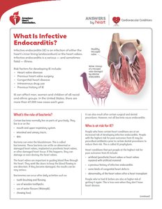 Patient information sheet on infective endocarditis