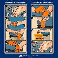 Donning and doffing gloves illustrated