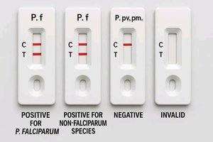 Lateral flow rapid diagnostic test diagram