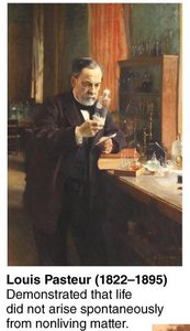 Louis Pasteur demonstrating his experiment