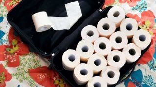 Diagram of E. coli pathogenesis in the intestine