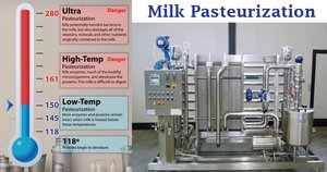 Milk pasteurization thermometer