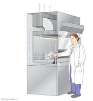HEPA filter in a biological safety cabinet