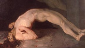Portrait of a soldier dying of tetanus (opisthotonus)