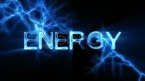 Energy text with electric effect