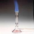 Direct flaming with a Bunsen burner