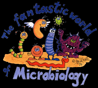 The fantastic world of microbiology cartoon
