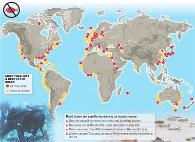 Dead zones map