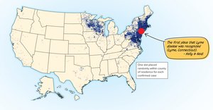 Map of Lyme disease in the U.S.